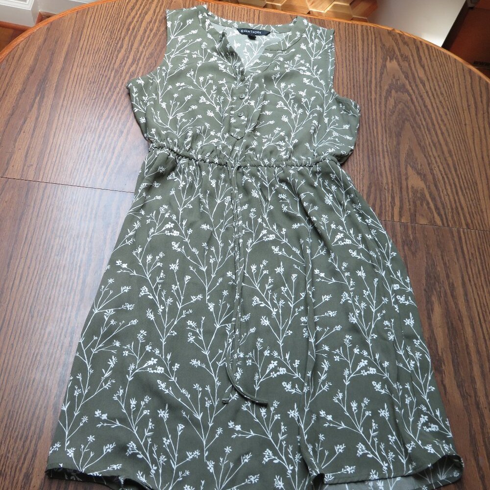 41 Hawthorn Claira Tie Waist Dress In Olive Size M
